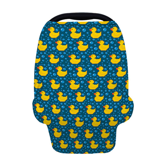 Pixel Rubber Duck Pattern Print Baby Seat Cover
