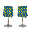 Pixel Rubber Duck Pattern Print Bar Stool Covers