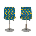 Pixel Rubber Duck Pattern Print Bar Stool Covers