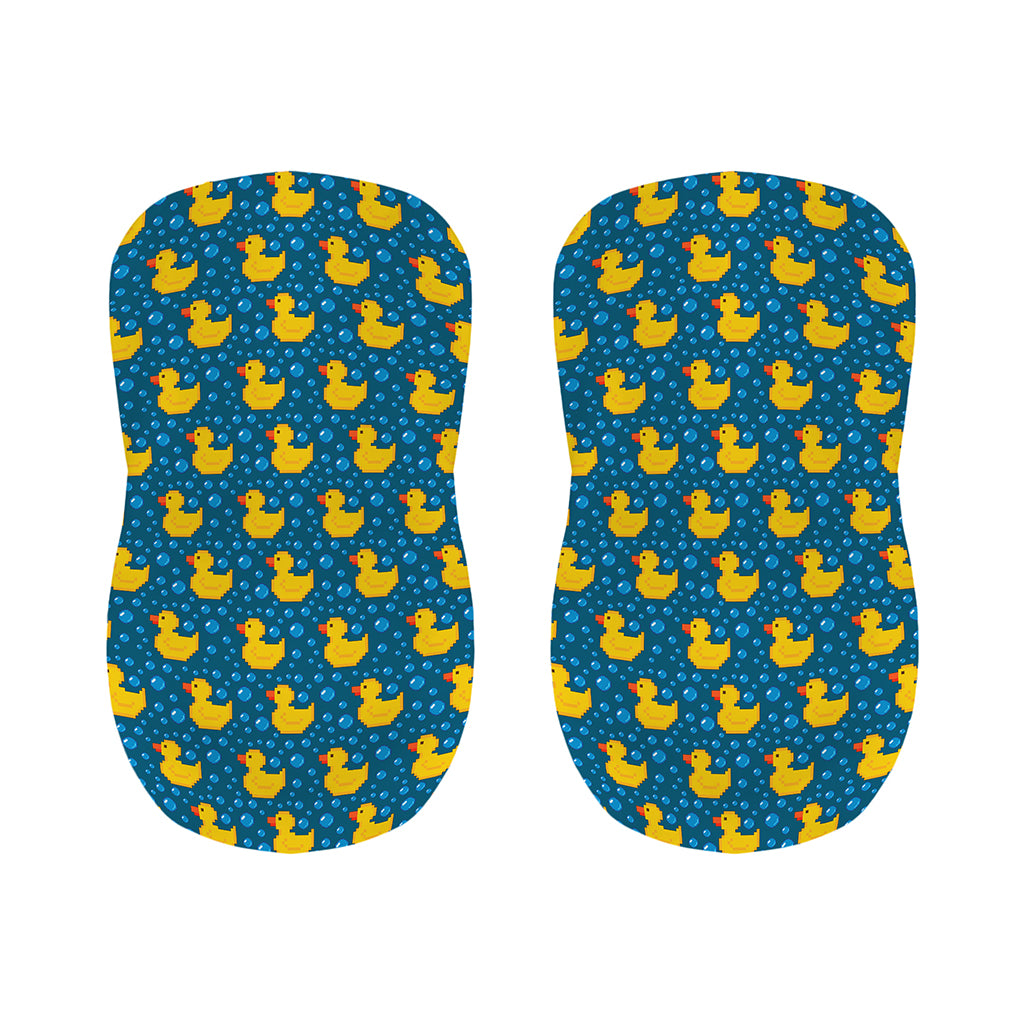 Pixel Rubber Duck Pattern Print Bar Stool Covers