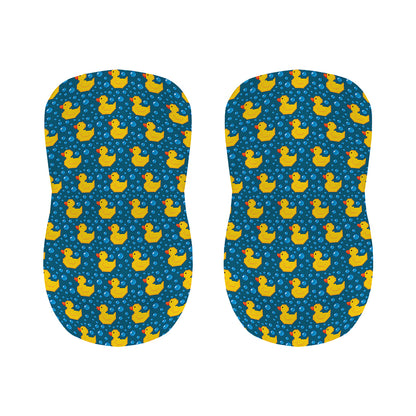 Pixel Rubber Duck Pattern Print Bar Stool Covers