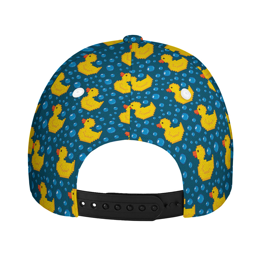 Pixel Rubber Duck Pattern Print Baseball Cap