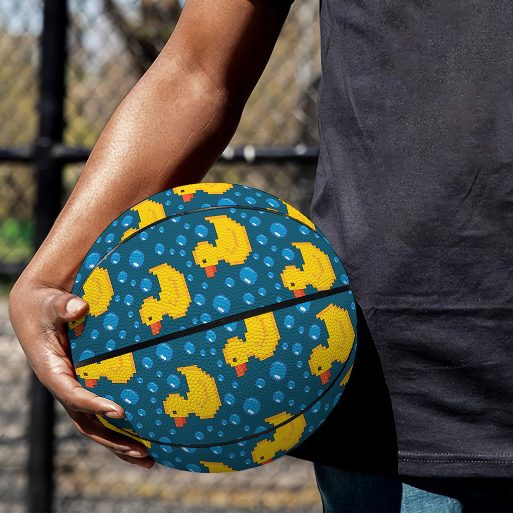 Pixel Rubber Duck Pattern Print Basketball