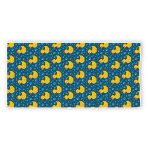 Pixel Rubber Duck Pattern Print Beach Towel