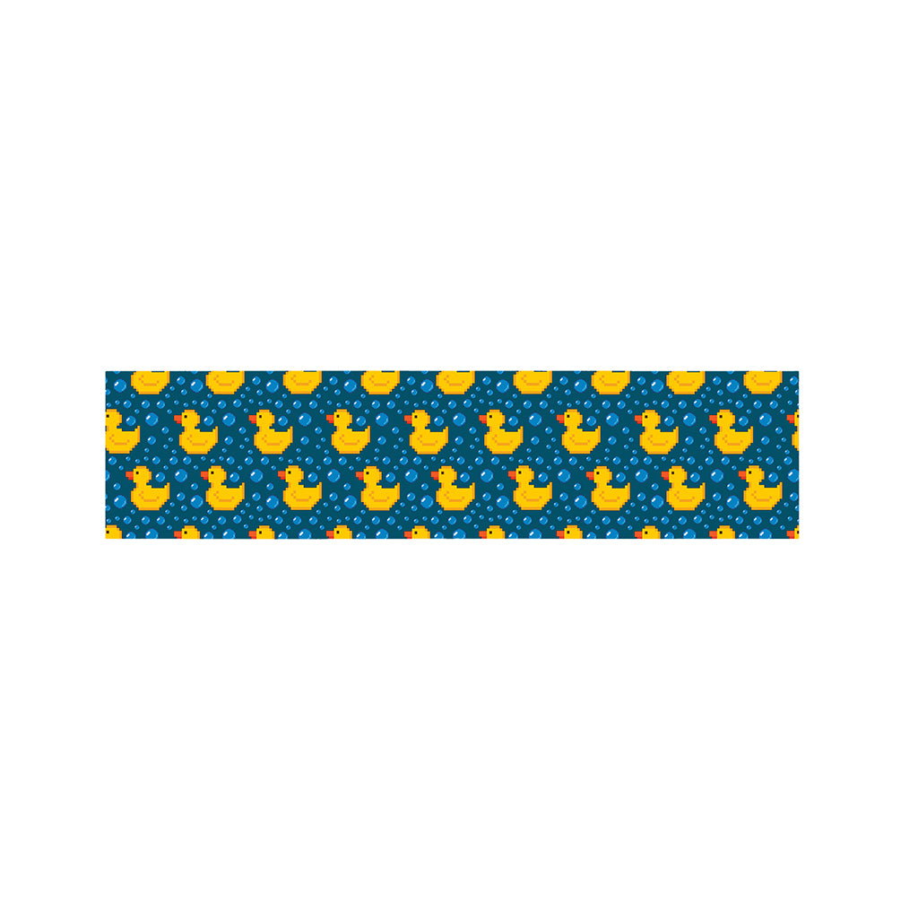 Pixel Rubber Duck Pattern Print Bed Runner