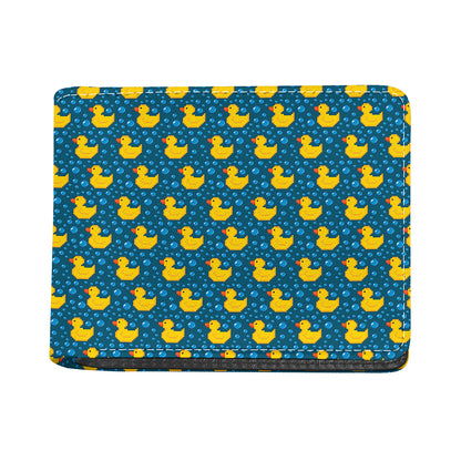 Pixel Rubber Duck Pattern Print Bifold Wallet