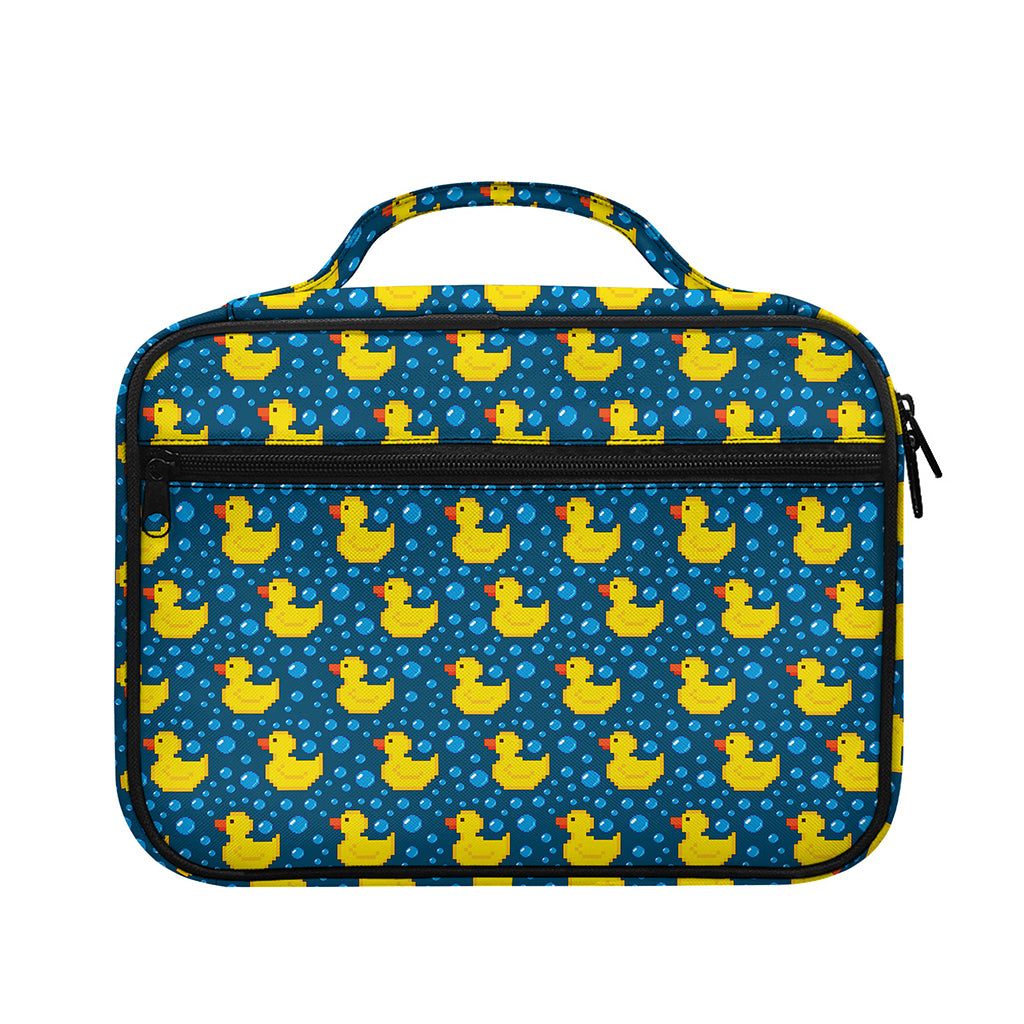 Pixel Rubber Duck Pattern Print Briefcase Bible Bag