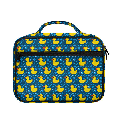 Pixel Rubber Duck Pattern Print Briefcase Bible Bag