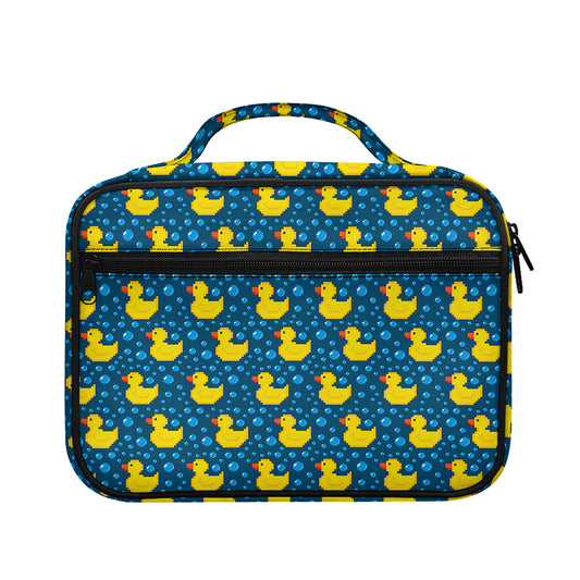 Pixel Rubber Duck Pattern Print Briefcase Bible Bag