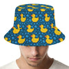 Pixel Rubber Duck Pattern Print Bucket Hat