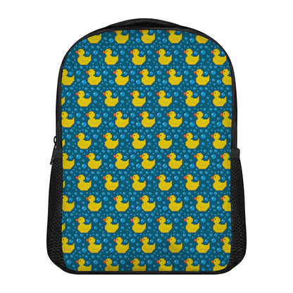 Pixel Rubber Duck Pattern Print Casual Backpack