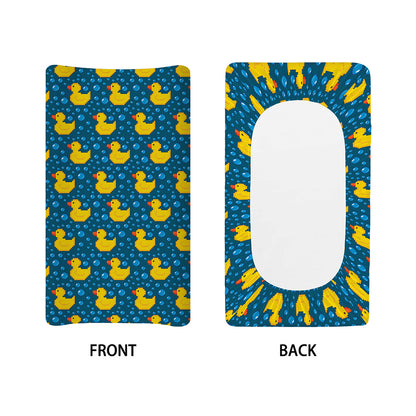 Pixel Rubber Duck Pattern Print Changing Pad Cover