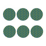 Pixel Rubber Duck Pattern Print Coaster Set