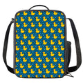 Pixel Rubber Duck Pattern Print Crossbody Lunch Bag