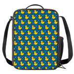 Pixel Rubber Duck Pattern Print Crossbody Lunch Bag