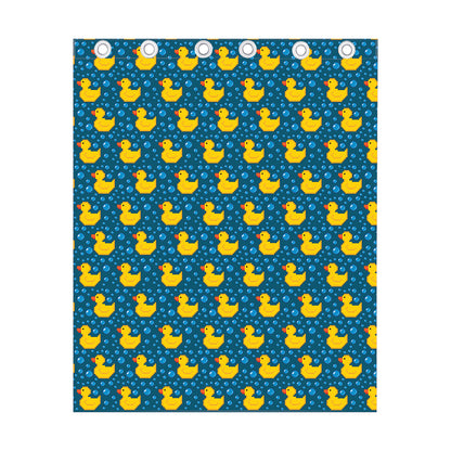 Pixel Rubber Duck Pattern Print Curtain