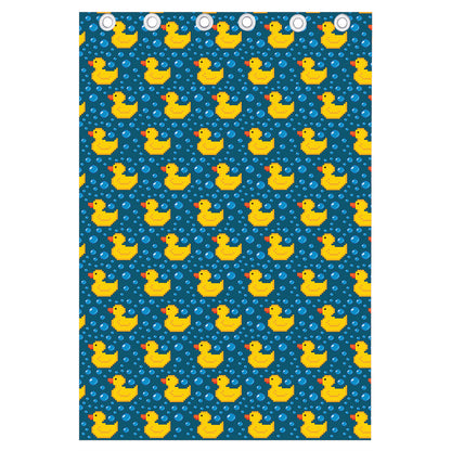Pixel Rubber Duck Pattern Print Curtain