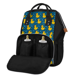 Pixel Rubber Duck Pattern Print Diaper Bag