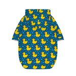 Pixel Rubber Duck Pattern Print Dog Zip Up Hoodie