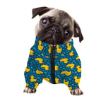 Pixel Rubber Duck Pattern Print Dog Zip Up Jacket