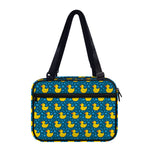 Pixel Rubber Duck Pattern Print Double Strap Bible Bag