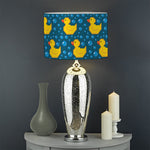 Pixel Rubber Duck Pattern Print Drum Lamp Shade