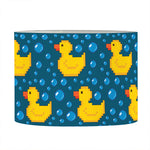 Pixel Rubber Duck Pattern Print Drum Lamp Shade