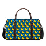 Pixel Rubber Duck Pattern Print Duffle Bag
