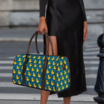 Pixel Rubber Duck Pattern Print Duffle Bag