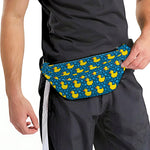 Pixel Rubber Duck Pattern Print Fanny Pack