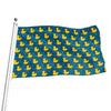 Pixel Rubber Duck Pattern Print Flag