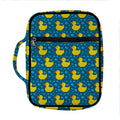 Pixel Rubber Duck Pattern Print Front Pocket Bible Bag