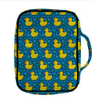 Pixel Rubber Duck Pattern Print Front Pocket Bible Bag