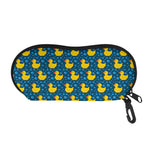 Pixel Rubber Duck Pattern Print Glasses Case