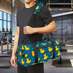 Pixel Rubber Duck Pattern Print Gym Bag