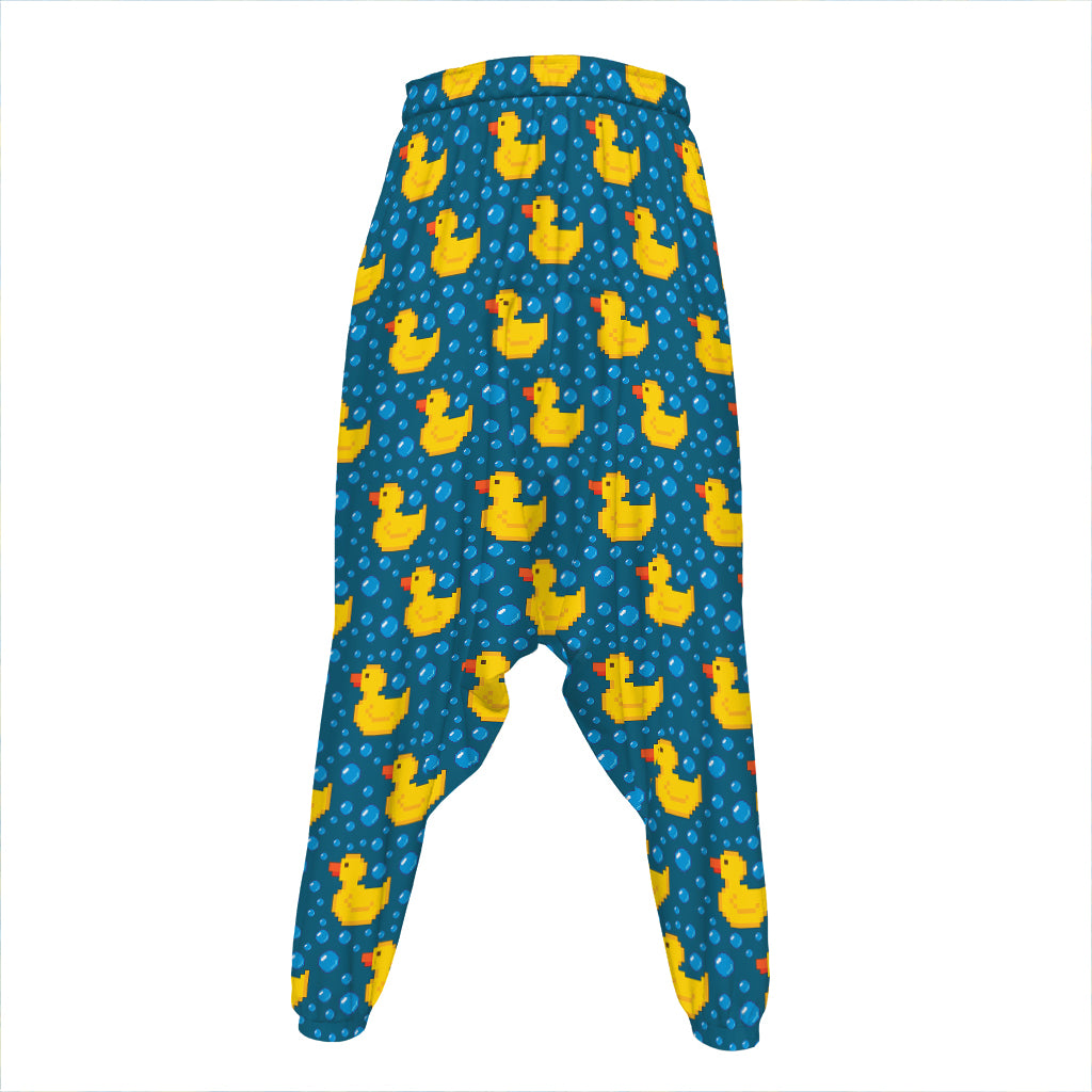Pixel Rubber Duck Pattern Print Hammer Pants