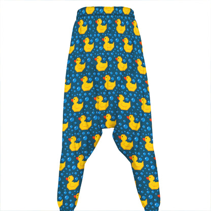 Pixel Rubber Duck Pattern Print Hammer Pants