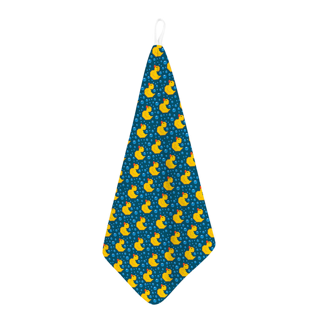Pixel Rubber Duck Pattern Print Hand Towel