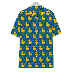 Pixel Rubber Duck Pattern Print Hawaiian Shirt