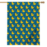 Pixel Rubber Duck Pattern Print House Flag