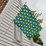 Pixel Rubber Duck Pattern Print House Flag