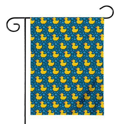Pixel Rubber Duck Pattern Print House Flag