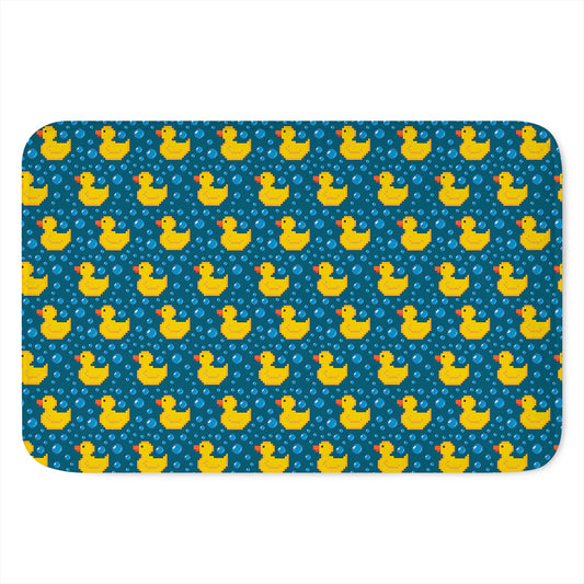 Pixel Rubber Duck Pattern Print Indoor Door Mat