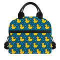 Pixel Rubber Duck Pattern Print Insulated Lunch Bag
