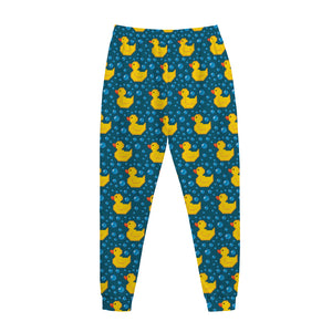 Pixel Rubber Duck Pattern Print Jogger Pants