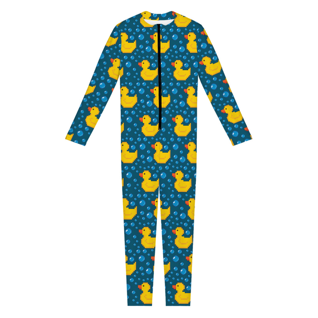 Pixel Rubber Duck Pattern Print Jumpsuit