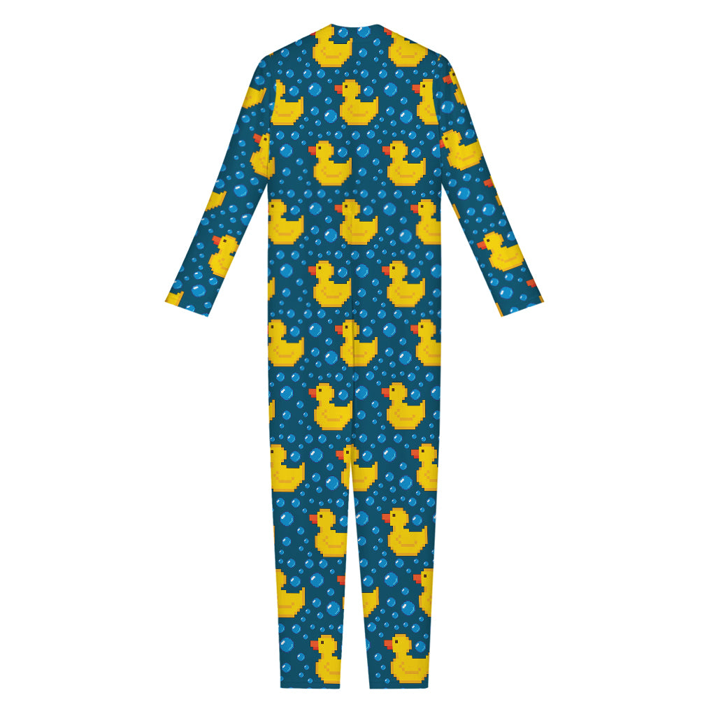 Pixel Rubber Duck Pattern Print Jumpsuit