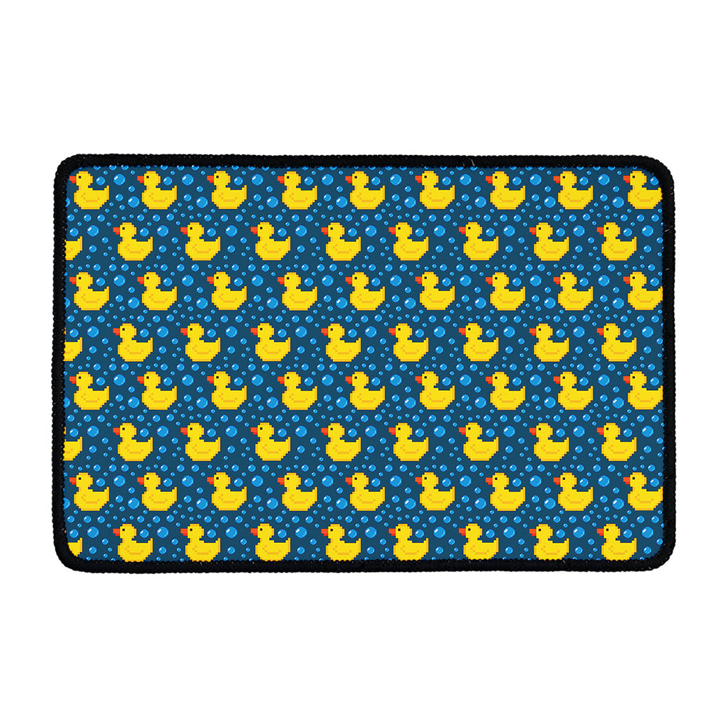 Pixel Rubber Duck Pattern Print Kitchen Mat