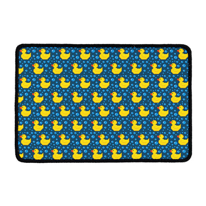 Pixel Rubber Duck Pattern Print Kitchen Mat