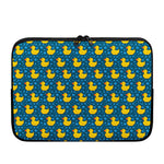 Pixel Rubber Duck Pattern Print Laptop Sleeve